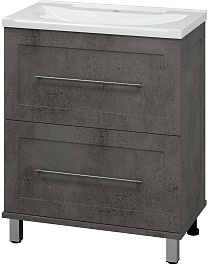 Misty Тумба с раковиной Марта 70 темный бетон – фотография-3